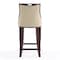 Manhattan Comfort Emperor Bar Stool in Cream and Walnut BS008-CR - alternate 6